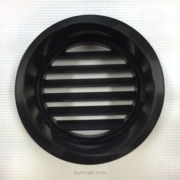 Round RV Furnace Wall Register Vent - Black - 2 Pack